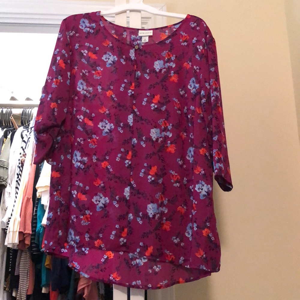 Magenta blouse